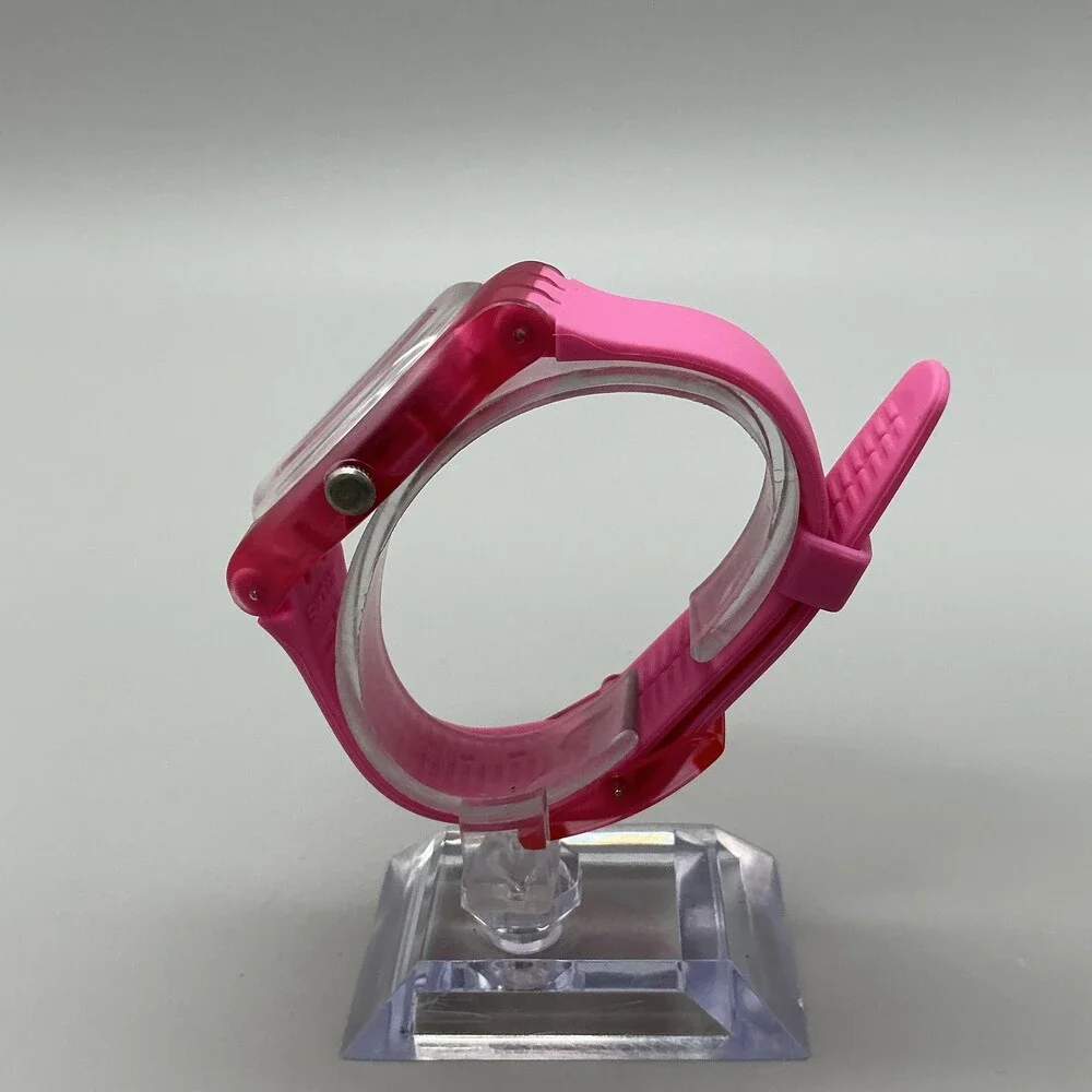 Swatch Pink Rebel Unisex Watch 40mm Pink Dial Day Date Swiss New Battery